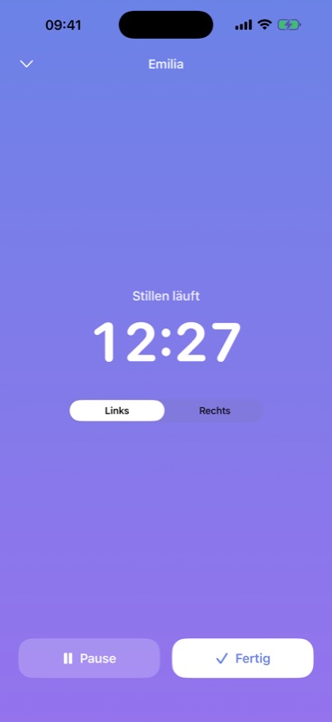 Großer Still-Timer mit Pause und Seitenwechsel